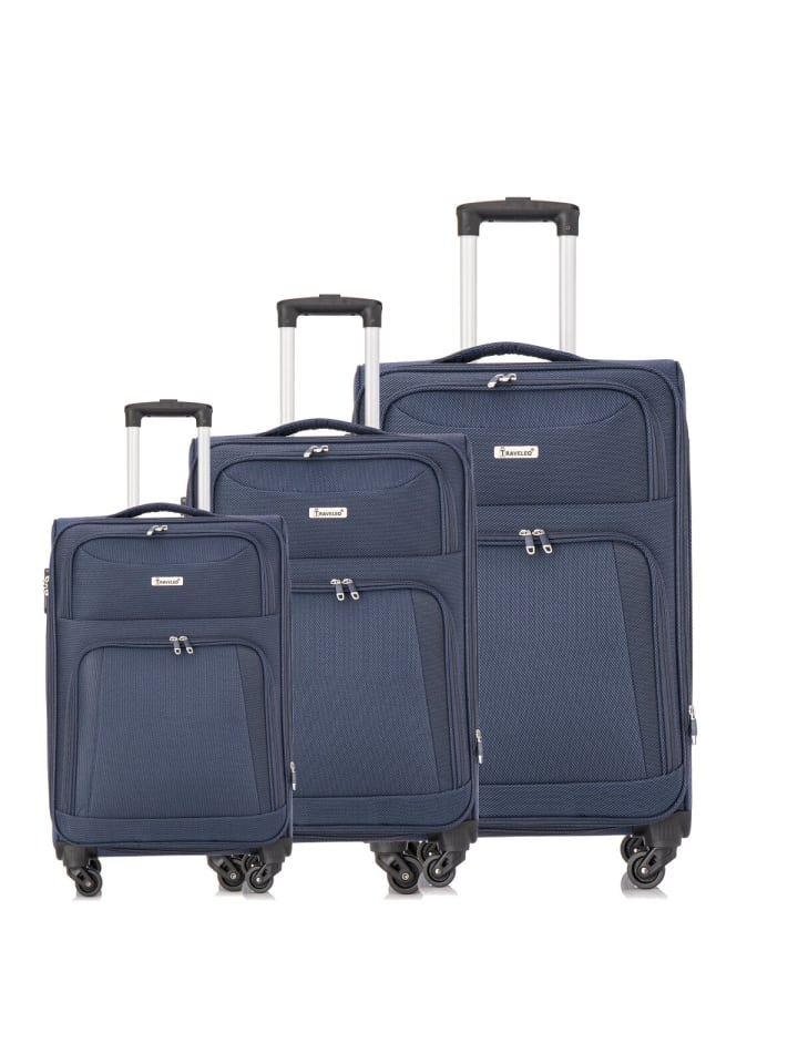 Cheffinger 3 Tlg. Kofferset aus Stoff in Blau günstig kaufen 3