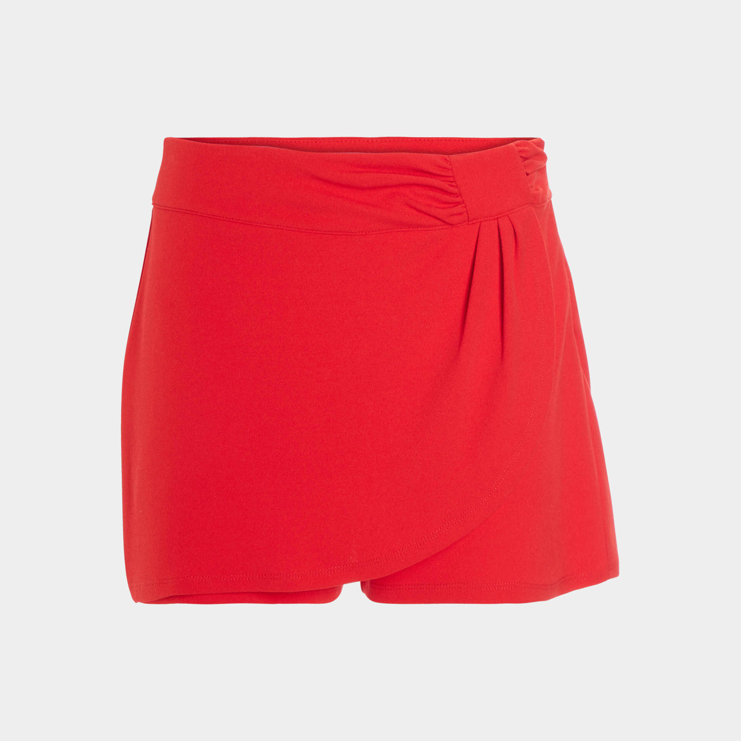 Jupe-short droite zippée rouge femme | La Halle