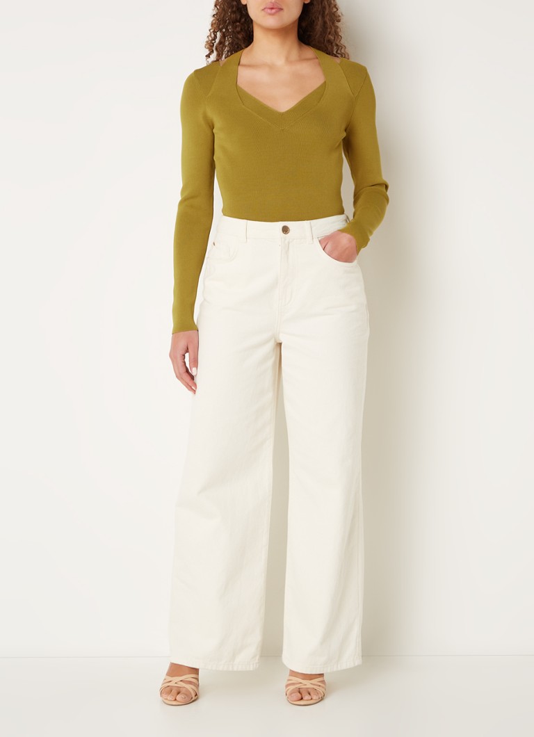 Top a coste Emily di Phase Eight con dettagli traforati.