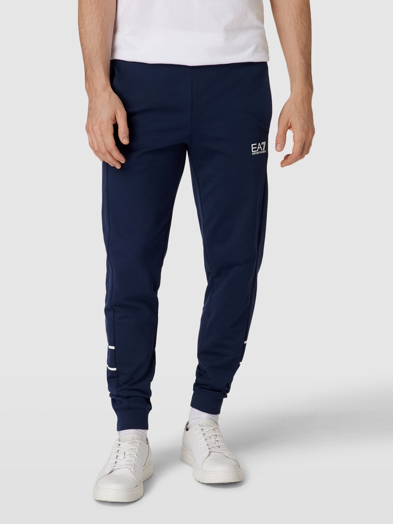 Trainingsanzug mit Logo-Print in marineblau