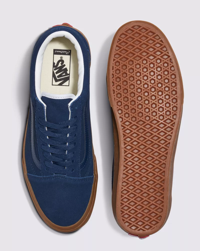 Customs Elevated Dress Blues Suede Gum Sole Old Skool Shoe