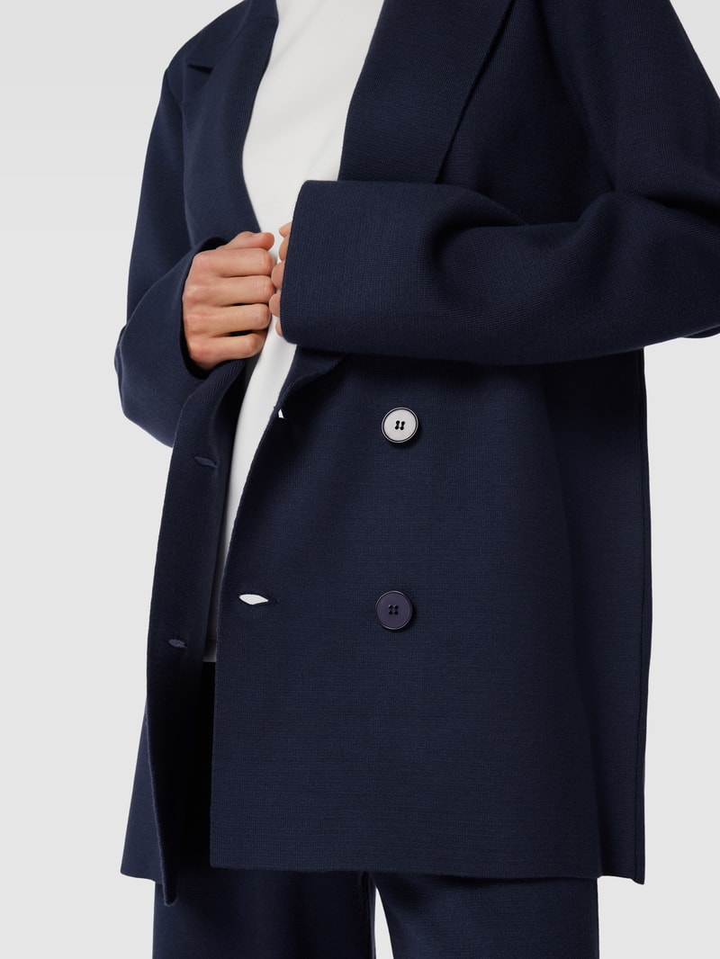 Blazer mit Reverskragen Modell 'DOUBLE BUTTONED BLAZER' in marineblau