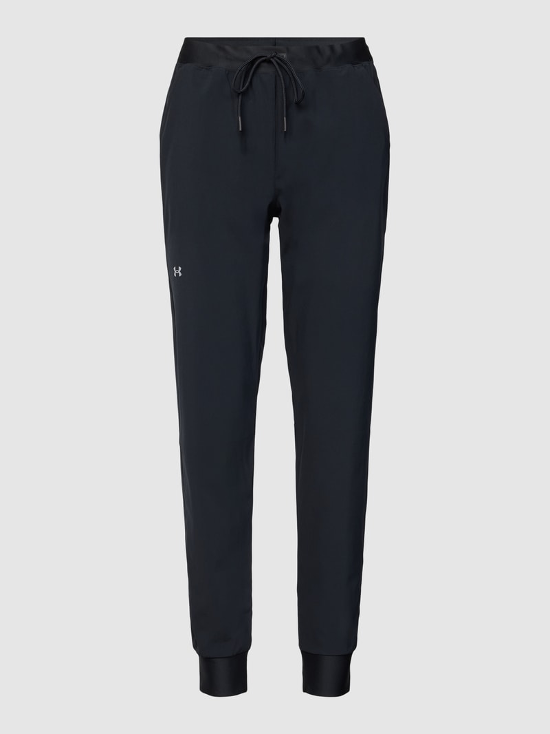 Sweatpants mit elastischem Bund in schwarz
