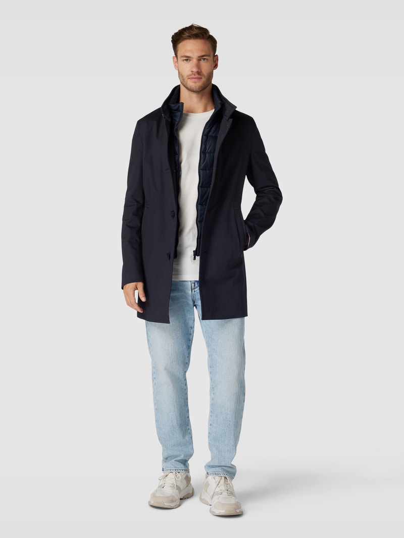 Mantel mit Stehkragen Modell 'Finlay' in marineblau