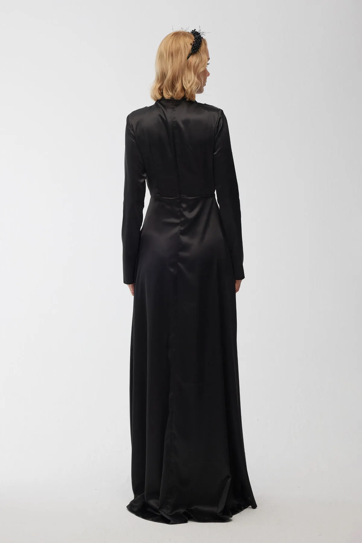 Manuka  Violettes Degaje Abendkleid Schwarz