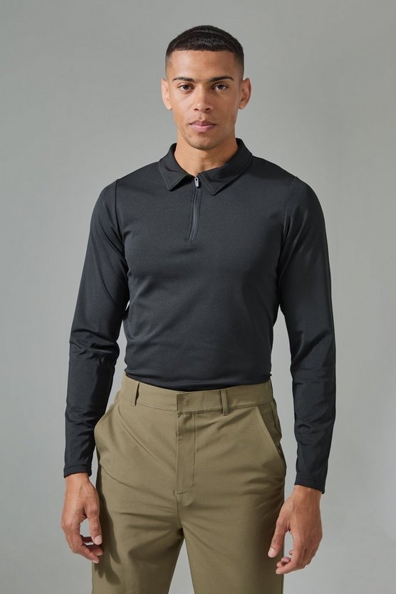 Langärmliges Man Active Golf Poloshirt