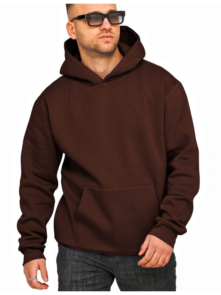DAILY COTTON Kapuzenpullover - DCTALGAR Oversize Hoodie Sweatshirt in Braun günstig kaufen