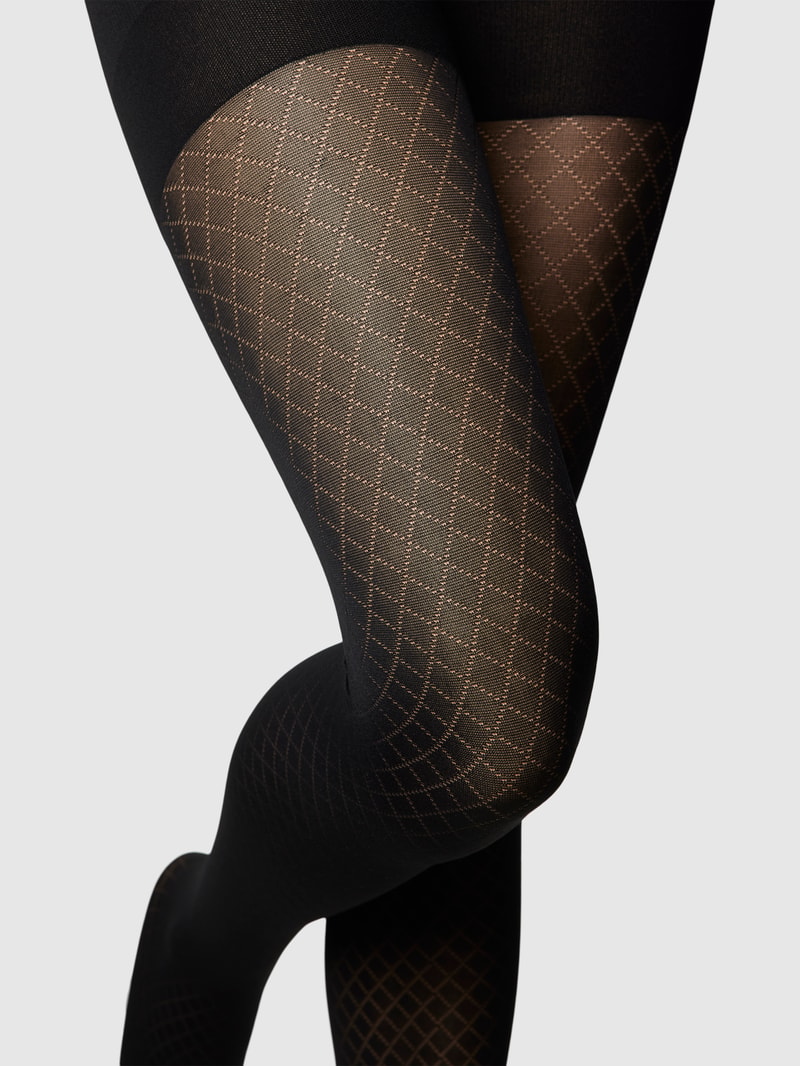 Strumpfhose mit verstärkten Zehen Modell 'INCREDIBLE LEGS' in metallic schwarz