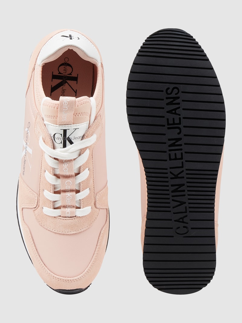 Sneaker aus Leder in hellrosa