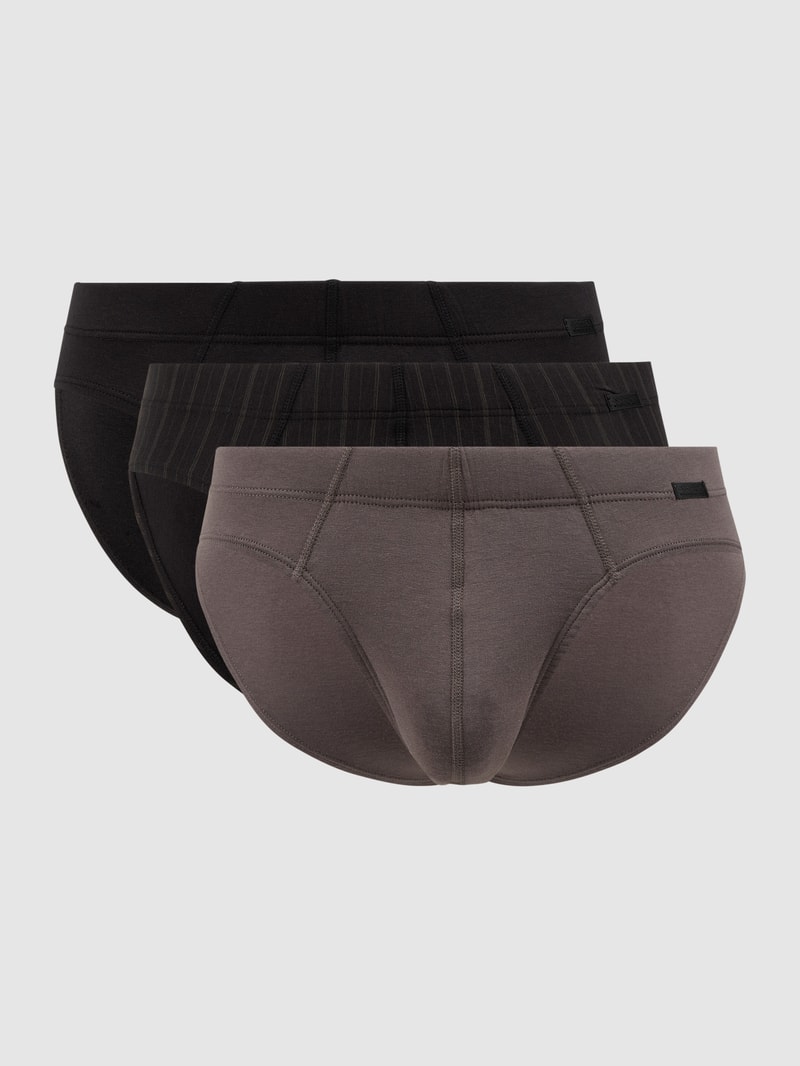Slip mit Stretch-Anteil im 3er-Pack in anthrazit