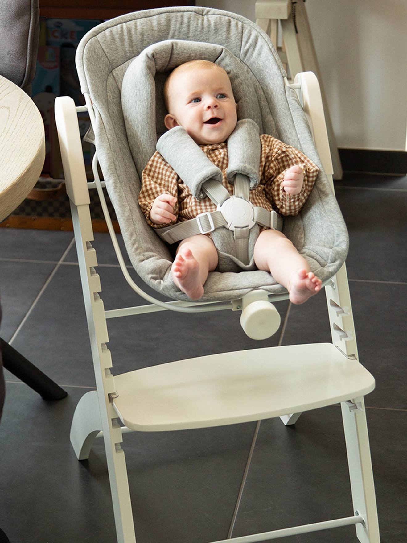 Chaise évolutive + tablette Newborn Evosit CHILDHOME écru