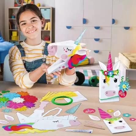 Paper Art Einhörner - Bastelset für Kinder ab 6 Jahren