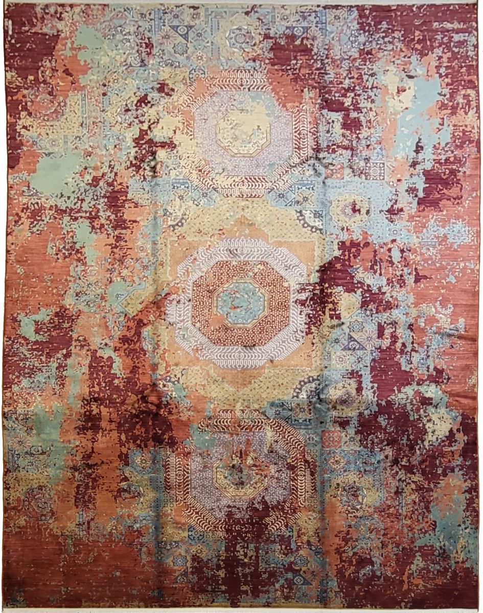 Webteppich Aryana Rot-Beige 160 x 230 cm