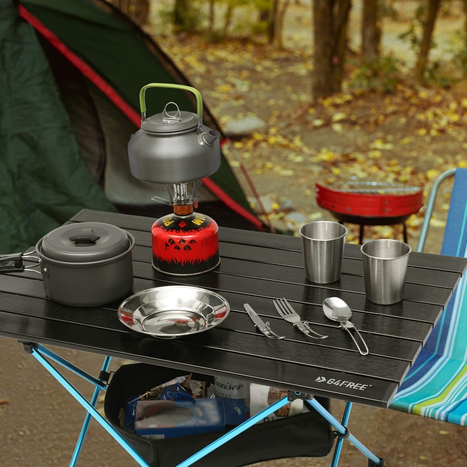 G4Free Klapptisch (1-St), Aluminium Klapp Multifunktionstisch Campingtisch