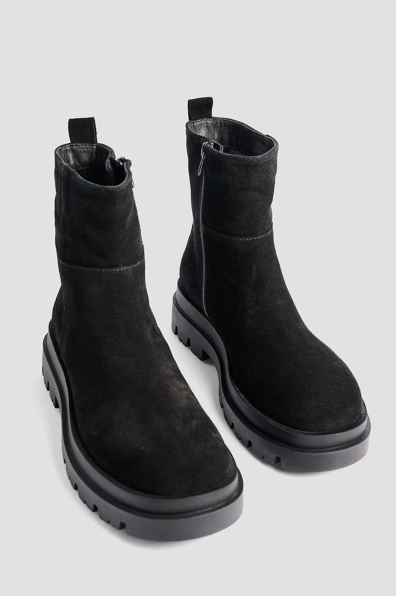 Wildlederstiefeletten mit Teddyfutter