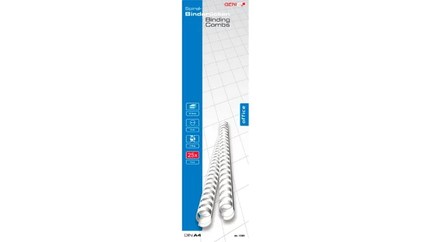 GENIE Spiralbinderücken 12 mm weiß