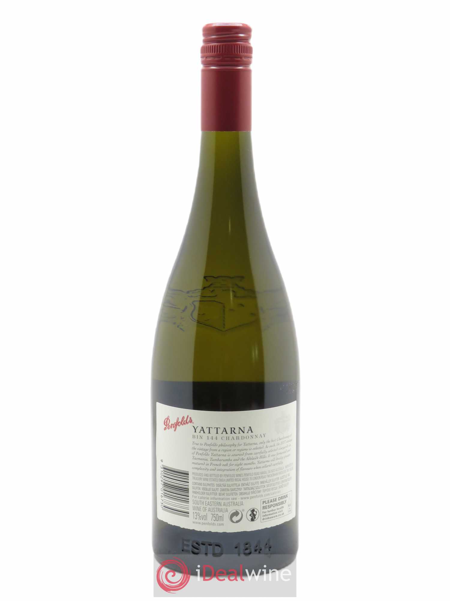 South Australia Penfolds Wines Yattarna Chardonnay  2017 - Lot de 1 Bouteille