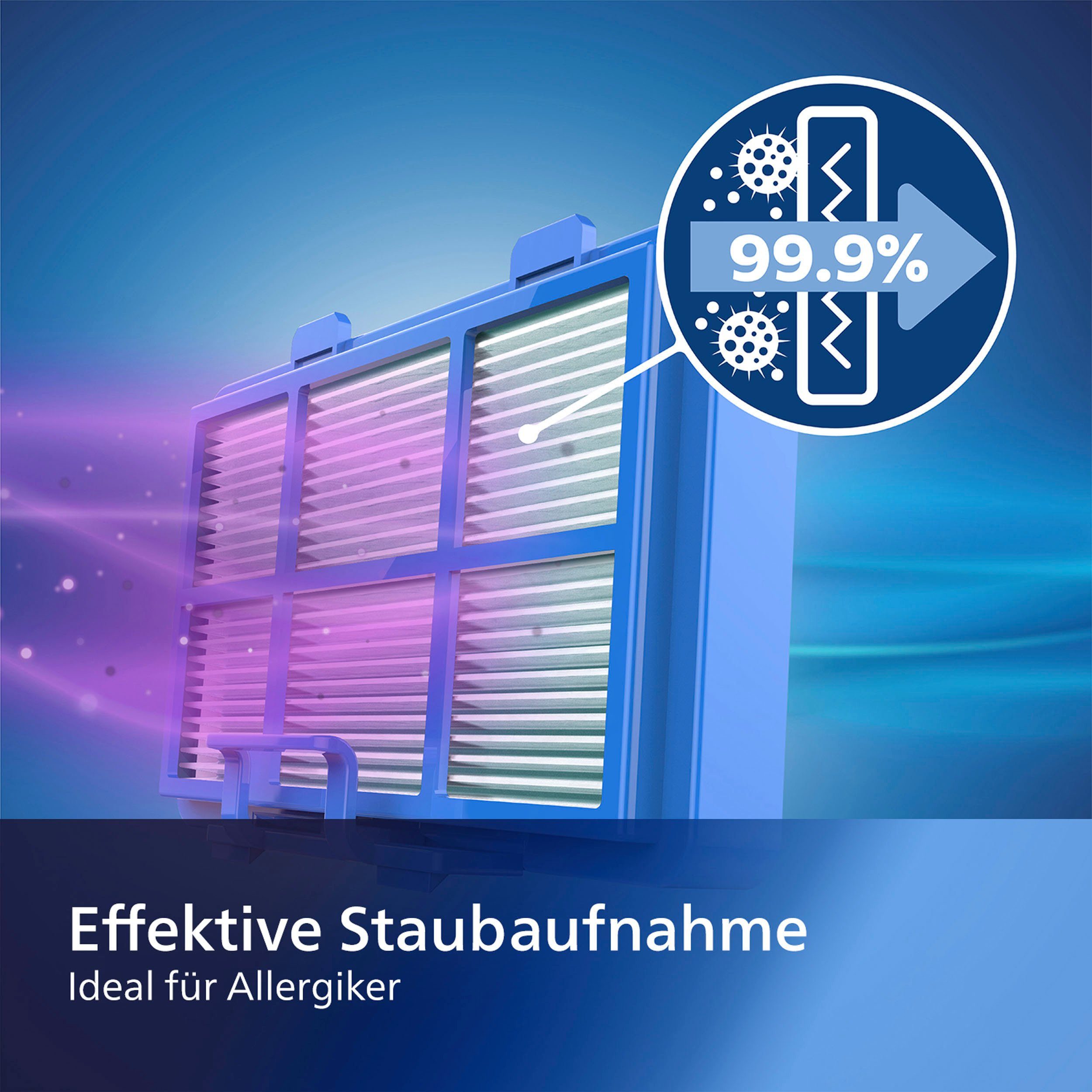 Philips Bodenstaubsauger FC8243/09, 900 W, mit Beutel
