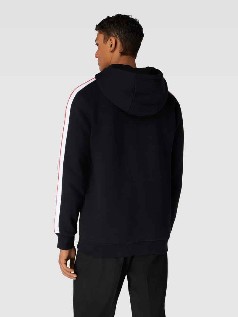 Hoodie mit Label-Stitching Modell 'Paiger' in schwarz
