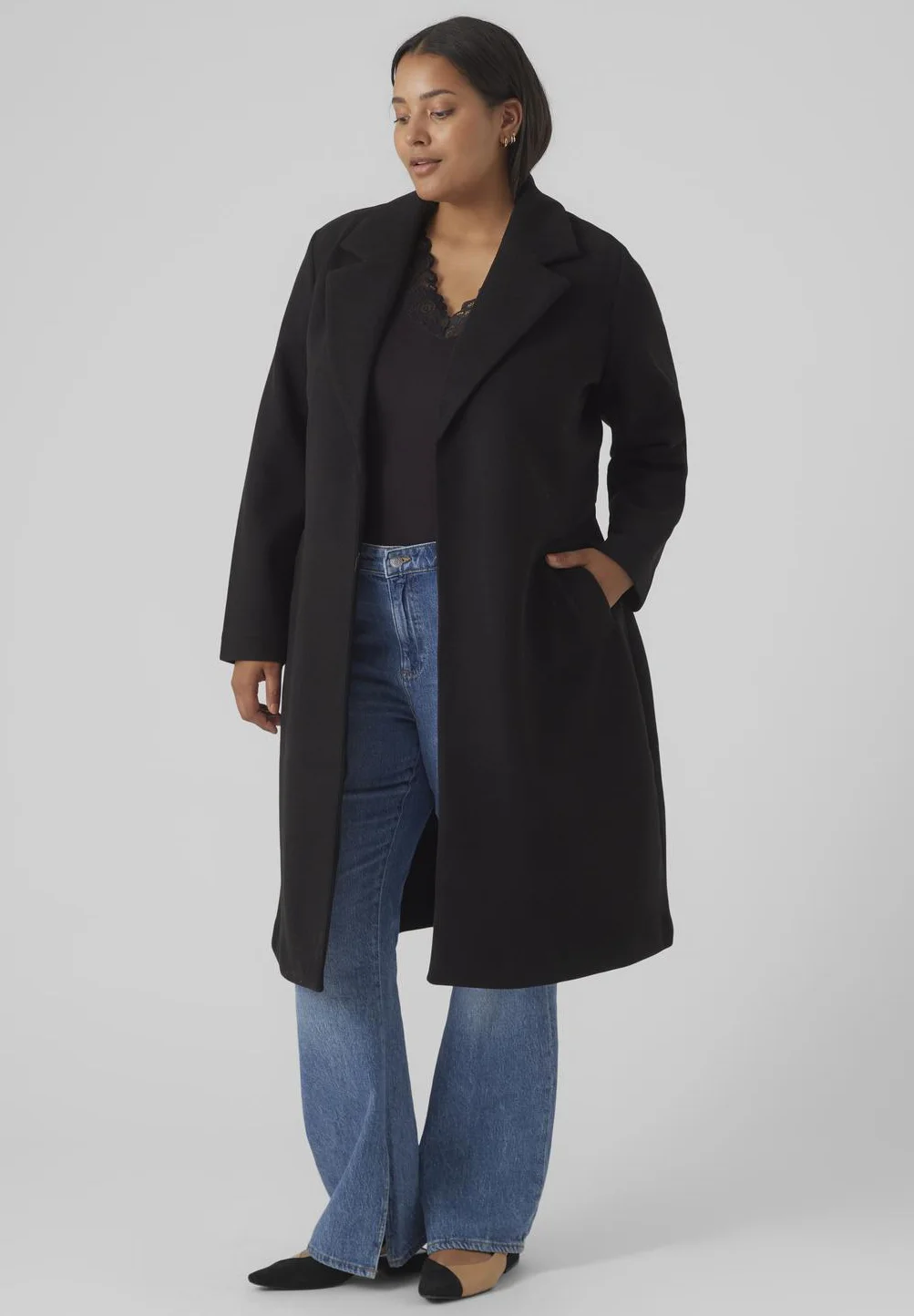 Vero Moda Curve VMCFORTUNEAYA ABRIGO LARGO - Abrigo clásico