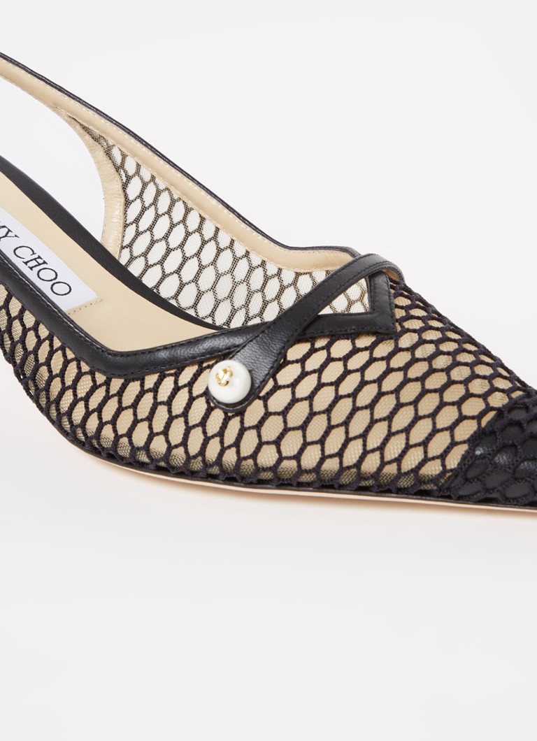 Escarpins Jimmy Choo Amita 45 à bride arrière avec détails en daim