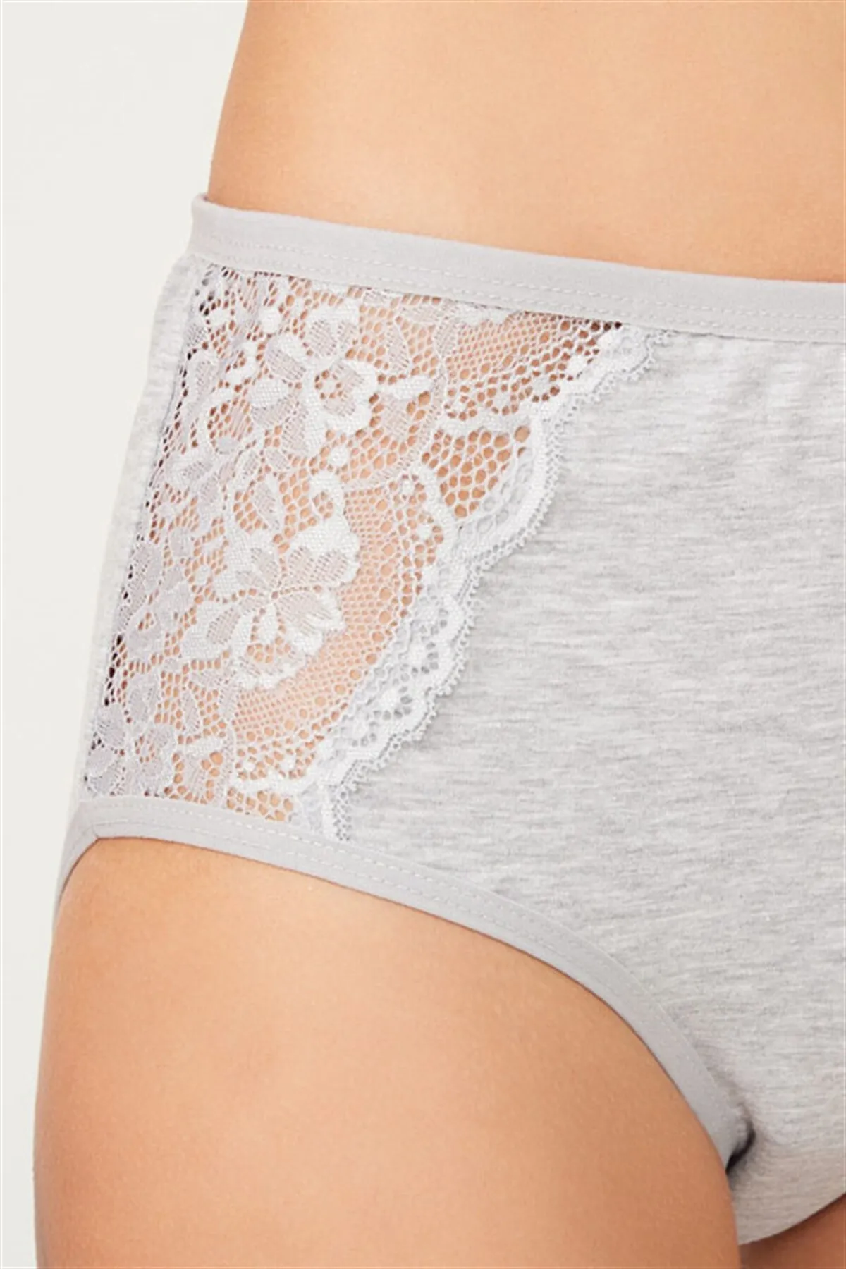 Cottonhill  Klassische Bato-Höschen aus Baumwolle mit Spitzendetail im 5er-Pack