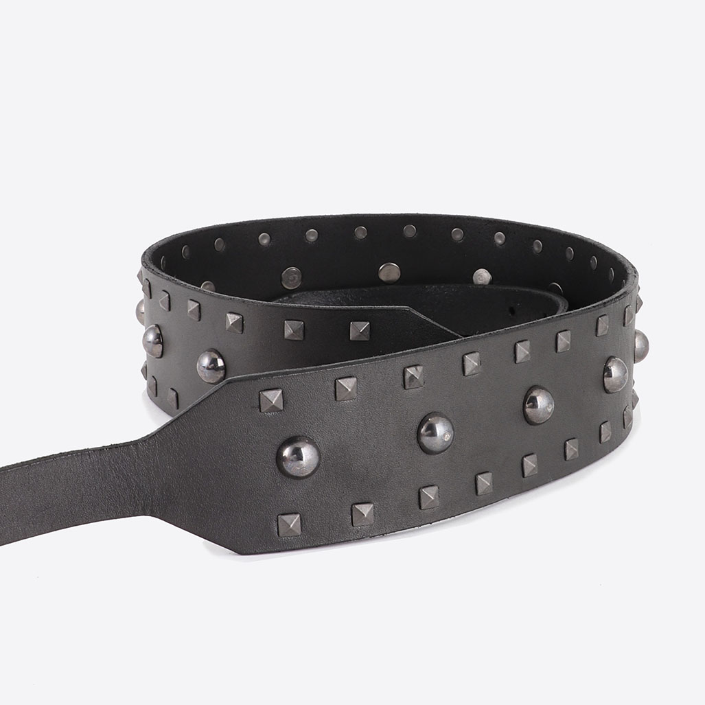 LIKKY  Ceinture fantaisie en cuir noir Femme
