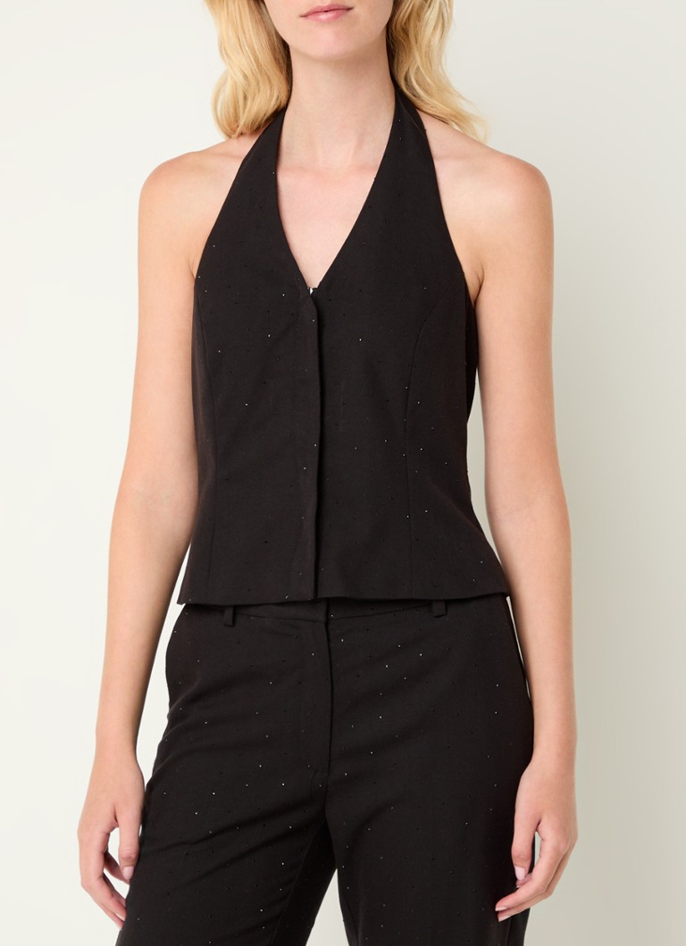 Bruuns Bazaar Belia halter top with rhinestones