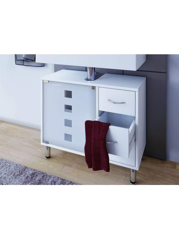VCM  Holz Badmöbel Badunterschrank Darola Schublade in Weiß günstig kaufen onesize