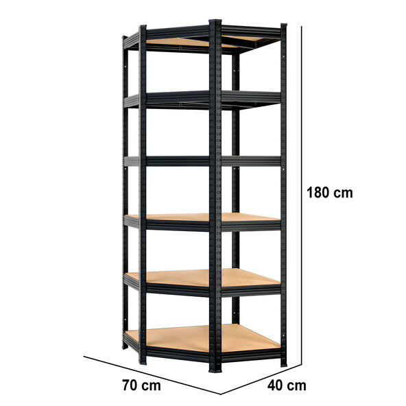 Schwerlast-Eckregal Premium MZEL6, 6 Böden