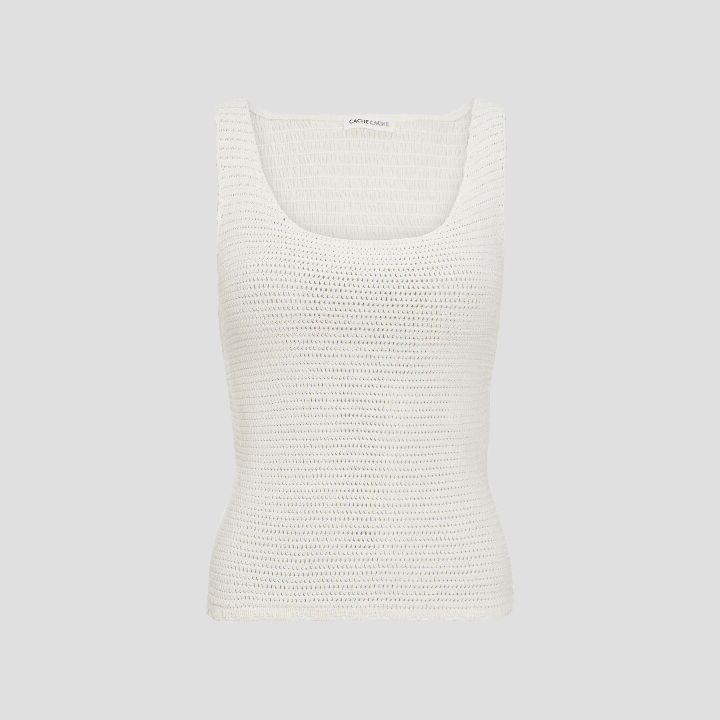Débardeur macramé ecru femme | Cache Cache