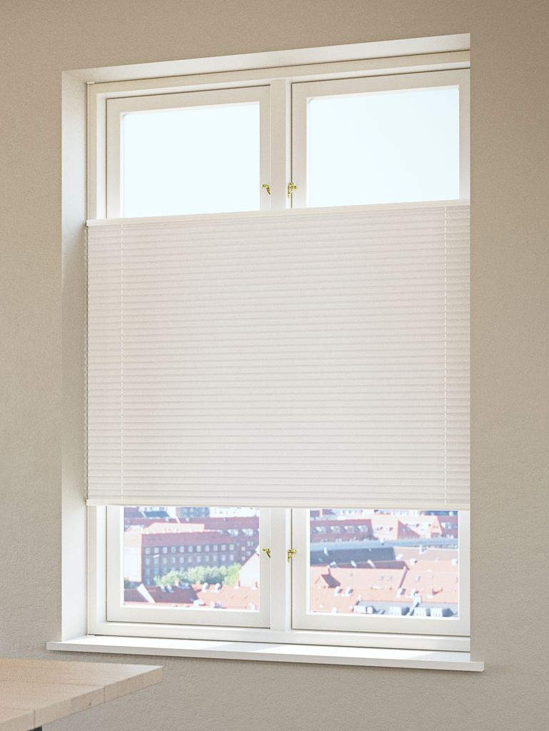 HVEN Store plissé résistant à la lumière HVEN 60x130cm haut/bas blanc