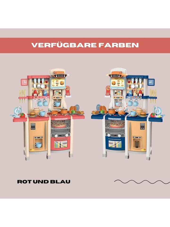 Coemo Kinderküche Susi Spielküche mit extra viel Zubehör - ab 3 Jahren in Rot günstig kaufen onesize