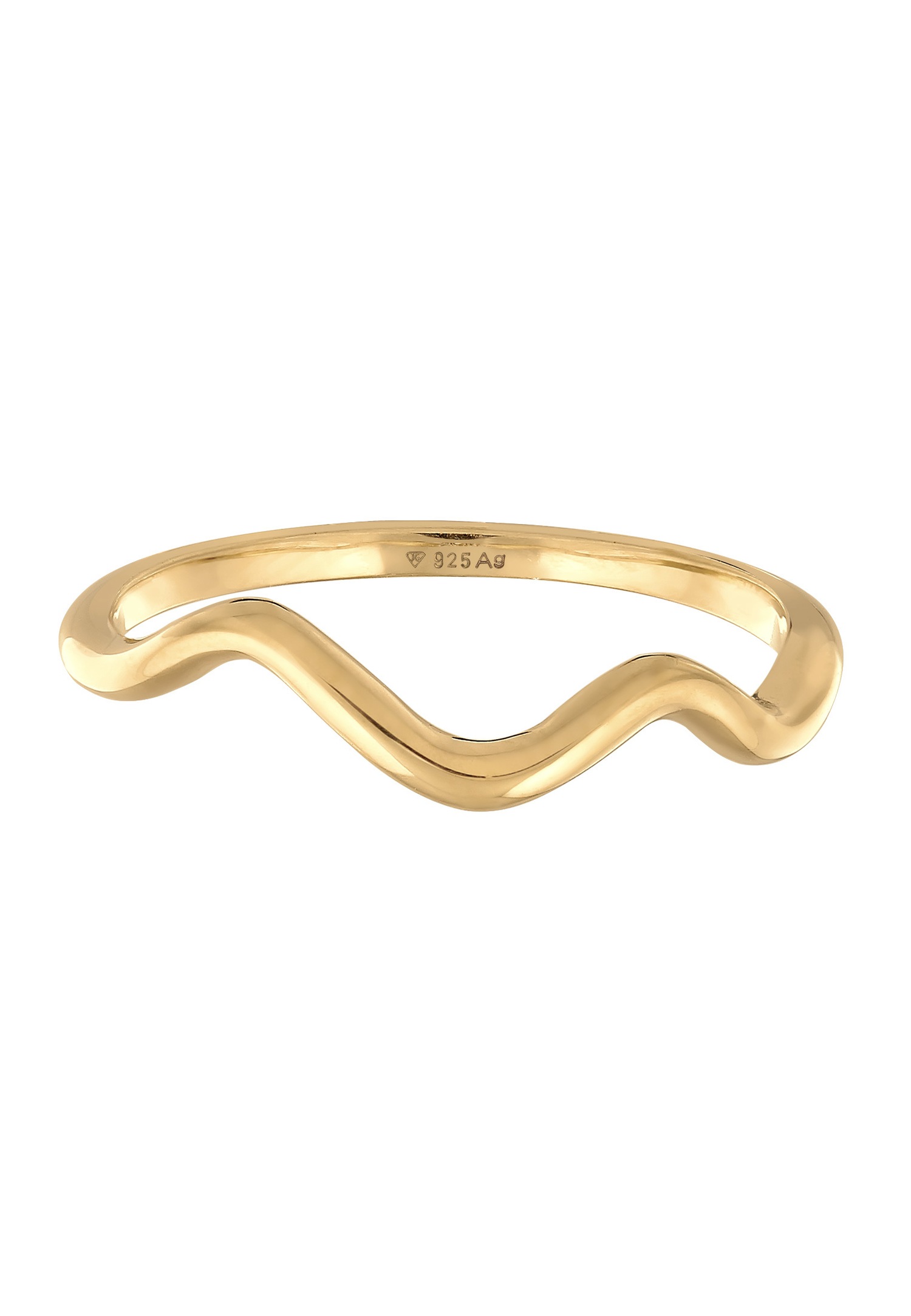Bracelet Elli pour femme, orné d'un motif géométrique minimaliste en forme de vague, en argent sterling 925.