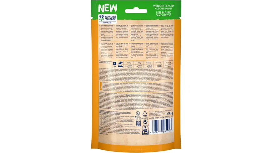Vitakraft Hundesnack DUCK Entenfleischstreifen 80 g