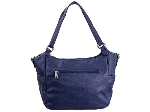 FRANKY Handtaschen blau PU genarbt