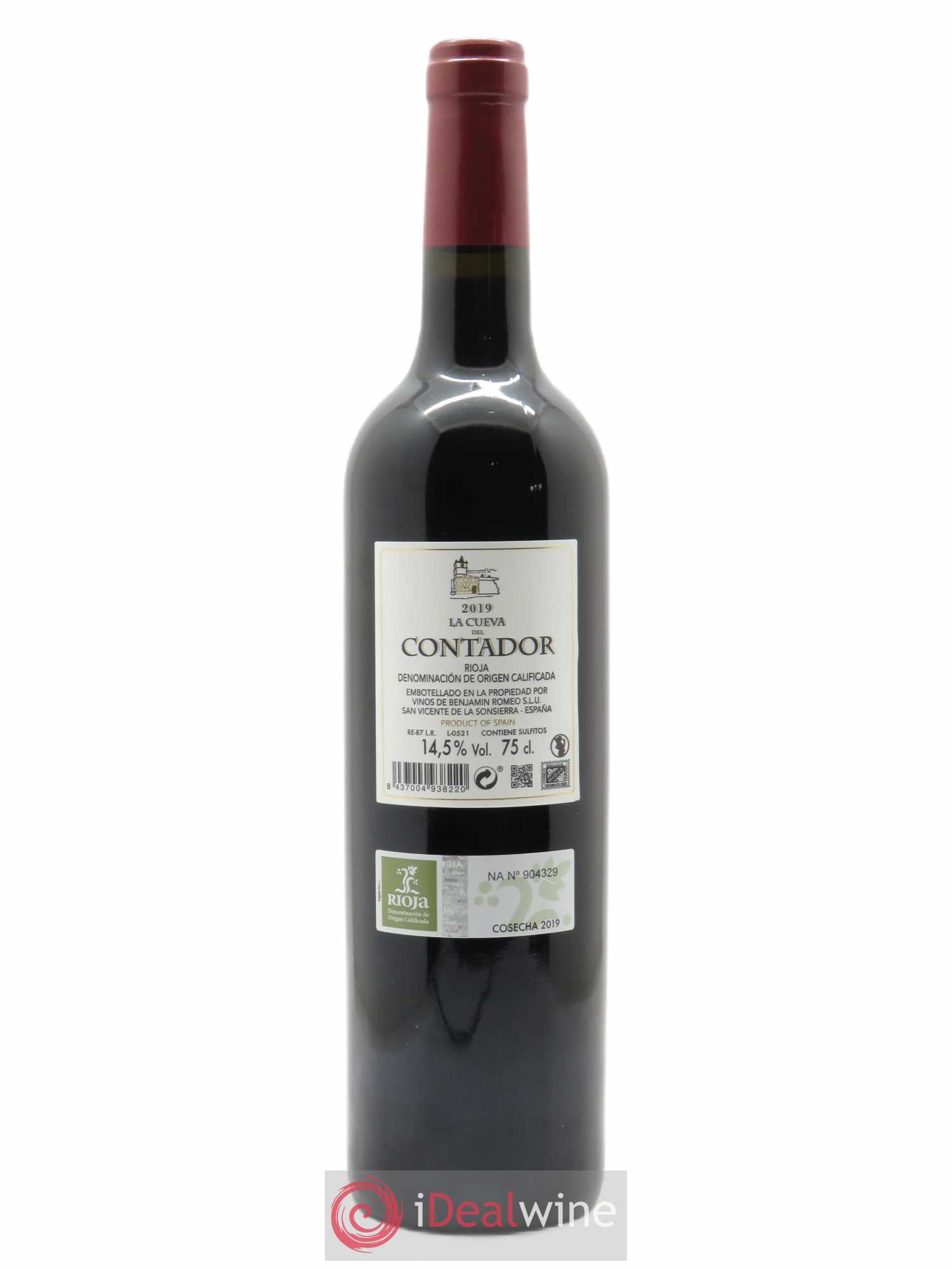 Rioja DOCa Bodega Contador DOCa La Cueva del Contador Benjamin Romeo  2019 - Lot de 1 Bouteille