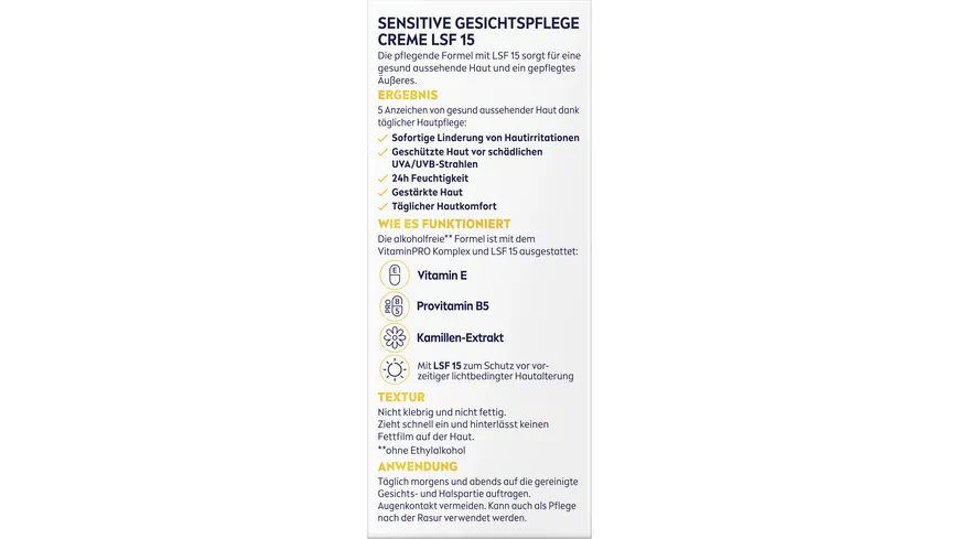 NIVEA MEN Sensitive Gesichtspflege Creme LSF 15 75 ml