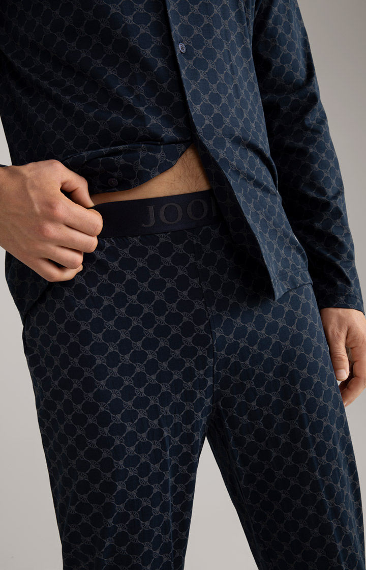 Cornflower Baumwoll-Pyjama in Dunkelblau
