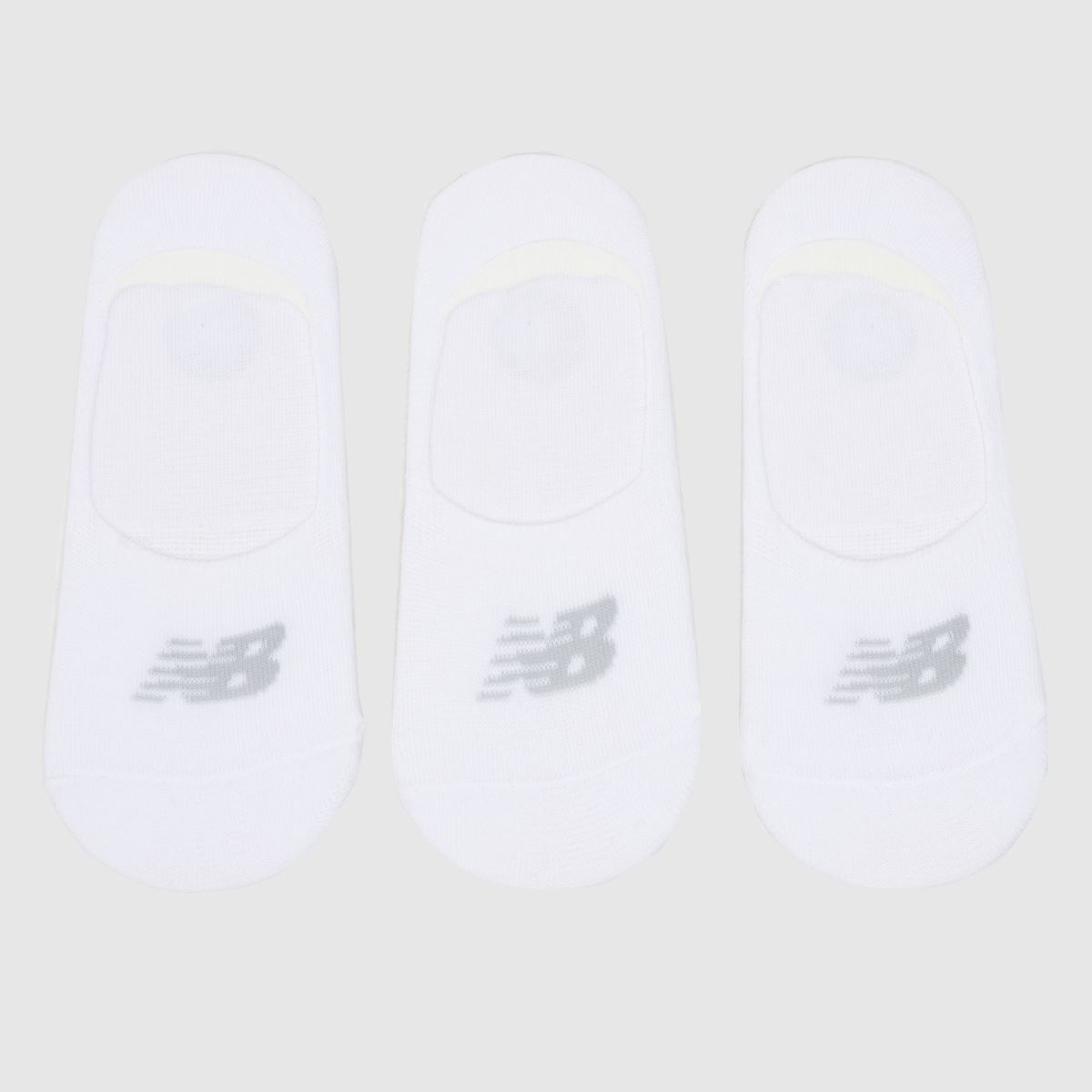 New Balance fehér, látszó nélküli zokni, 3 darabos csomag