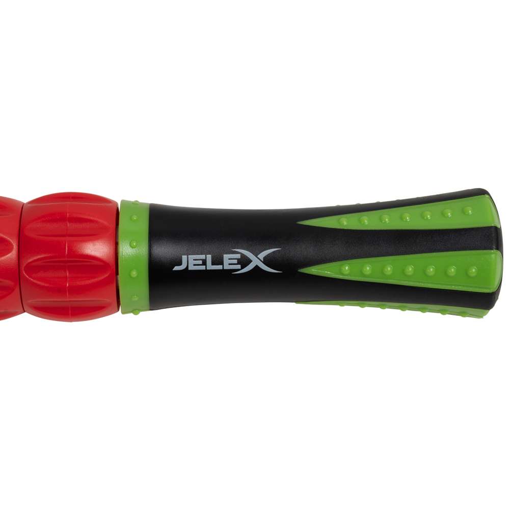 JELEX Easy Up Massagerolle mit rotierenden Massagebällen schwarz rot