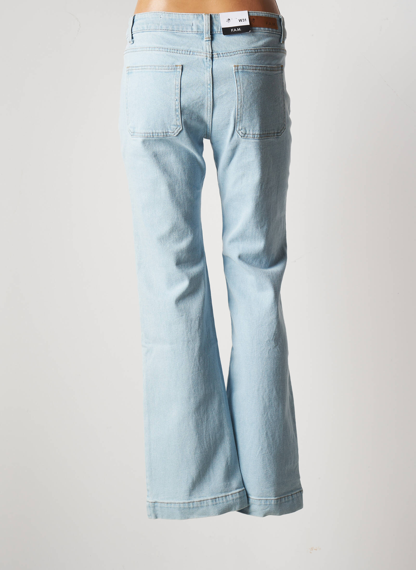 F A M  Jeans Bootcut Femme couleur bleu