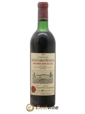 Château Grand Corbin Despagne Grand Cru Classé  1970 - Lot de 1 Bouteille