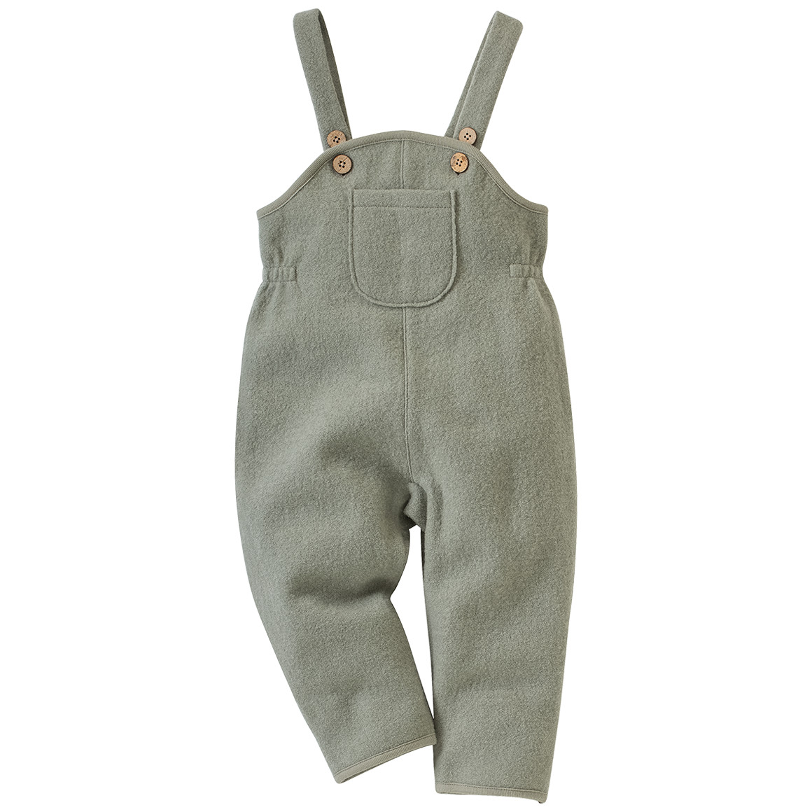 Baby Wollwalk-Latzhose mit Umschlagbündchen