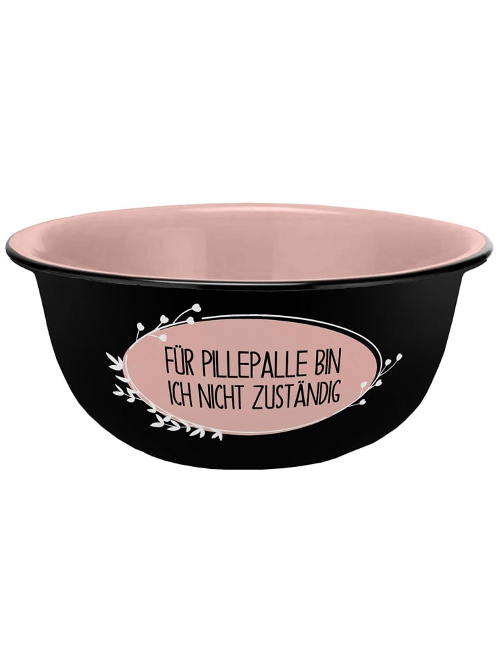 Geda Labels Müslischale Pillepalle nicht zuständig Emaille-Optik in Schwarz - 600 ml günstig kaufen onesize