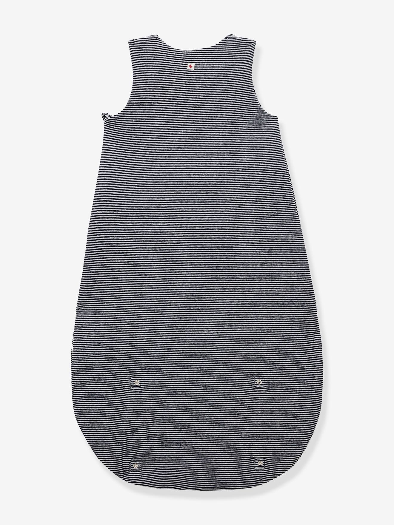 Gigoteuse marinière en velours de coton bio PETIT BATEAU marine