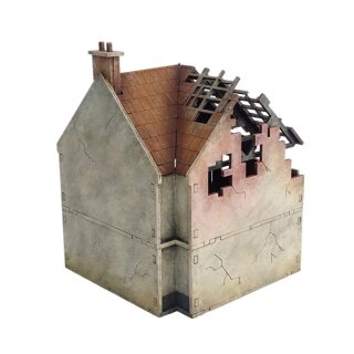 Destroyed Corner Terrace House (20mm)