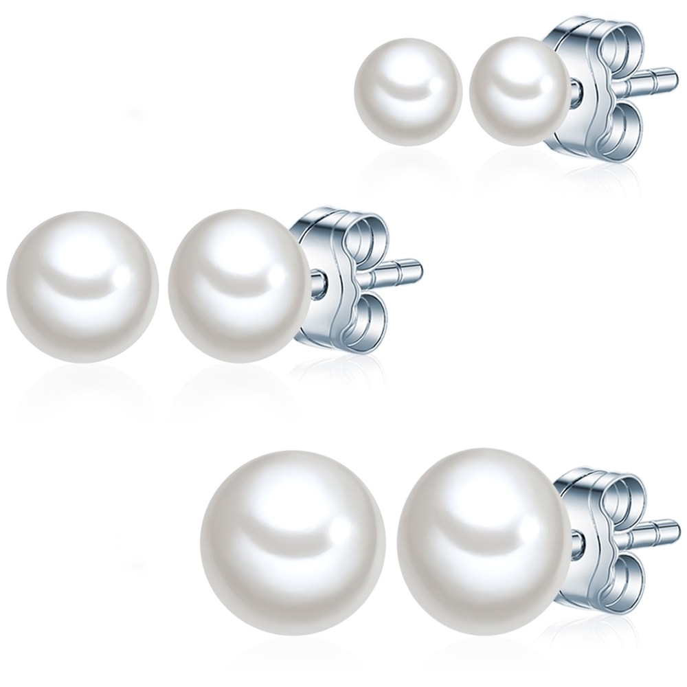 Valero Pearls Puce d'oreille en perle Perle de culture d'eau douce Perle de culture d'eau douce Bijoux
