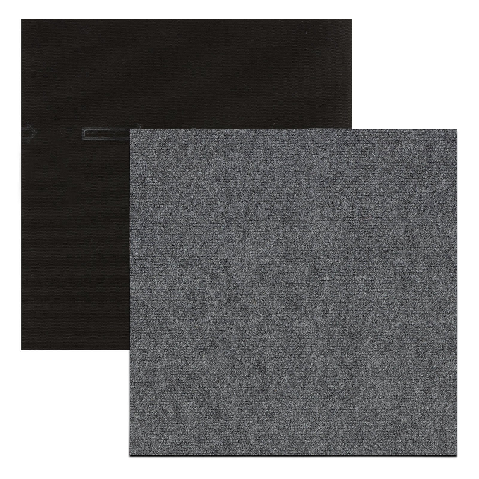 Teppichfliese Lugano, Fliese für den Boden, Bodenschutz, verschiedene Farben, Karat, Quadratisch, Höhe: 5 mm, Selbstliegend