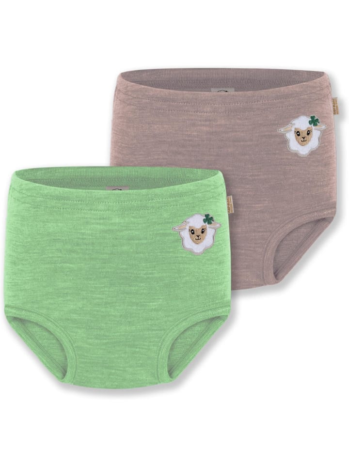 Normani Outdoor Sports 2er Pack Baby Merino Windelhose Tokoroa in Rosa/Grün günstig kaufen